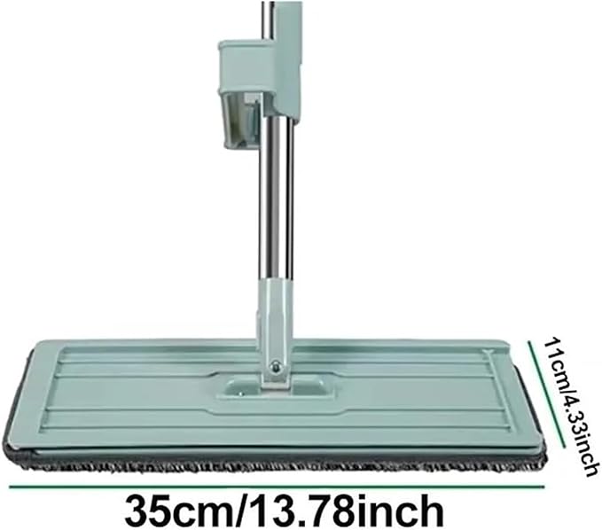360 Rotating Spin Mop with Self Wringing Bucket, Adjustable Microfiber Floor for Home Cleaning, Reusable and Machine Washabl(1PC an 1Cloth White)