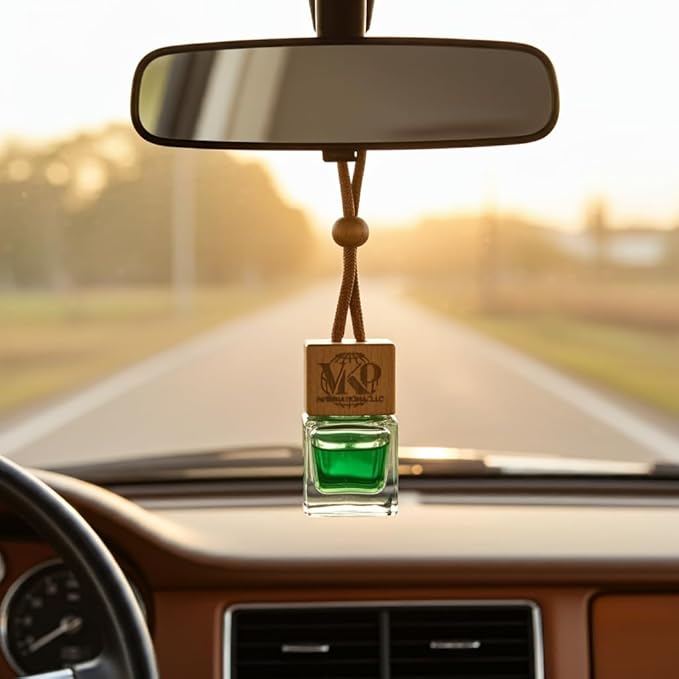 Hanging Air Freshener Fragrance Oil Glass Bottle with Multiple Scents, Automobile Interior Decoration, Long Lasting for Car and Home, Chanel Cherry Blossom Scent