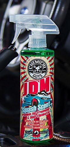 Chemical Guys AIR23504 Premium Air Freshener and Odor Eliminator, Fresh Clean Scent, Great for Cars, Trucks, SUVs, RVs & More (JDM Squash Scent) 4 fl oz
