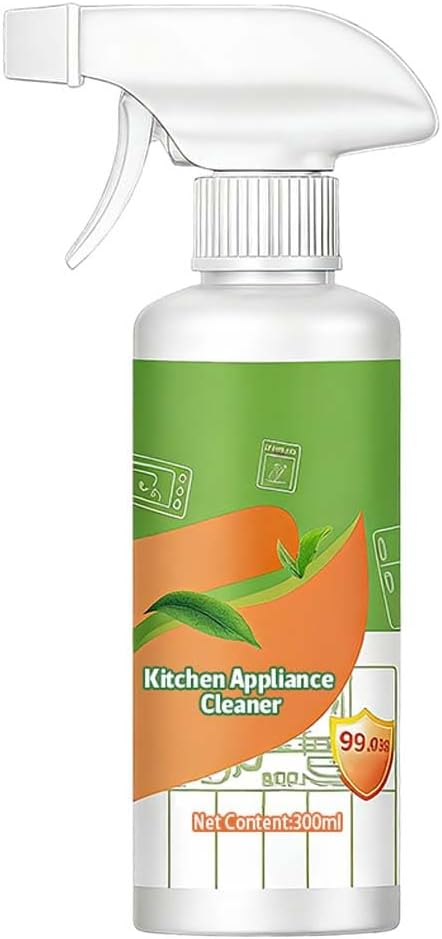 Kitchen Cleaner Spray,300ml All Purpose Cleaner,Household Appliance Cleaning Agent for Range Hood, Microwave Oven, Refrigerator,Gentle Surface Decontamination (1pcs)