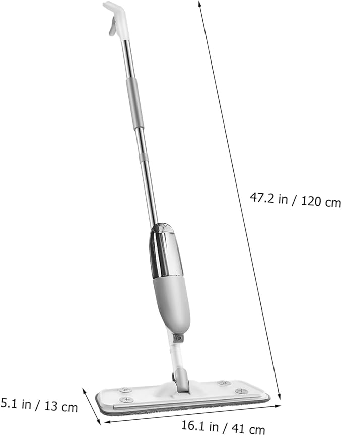 Wet Dry Microfiber Spray Mop with Rotating for Hardwood Tile and Laminate Floors Easy-Replace Pads Squeegee Function for Cleaning