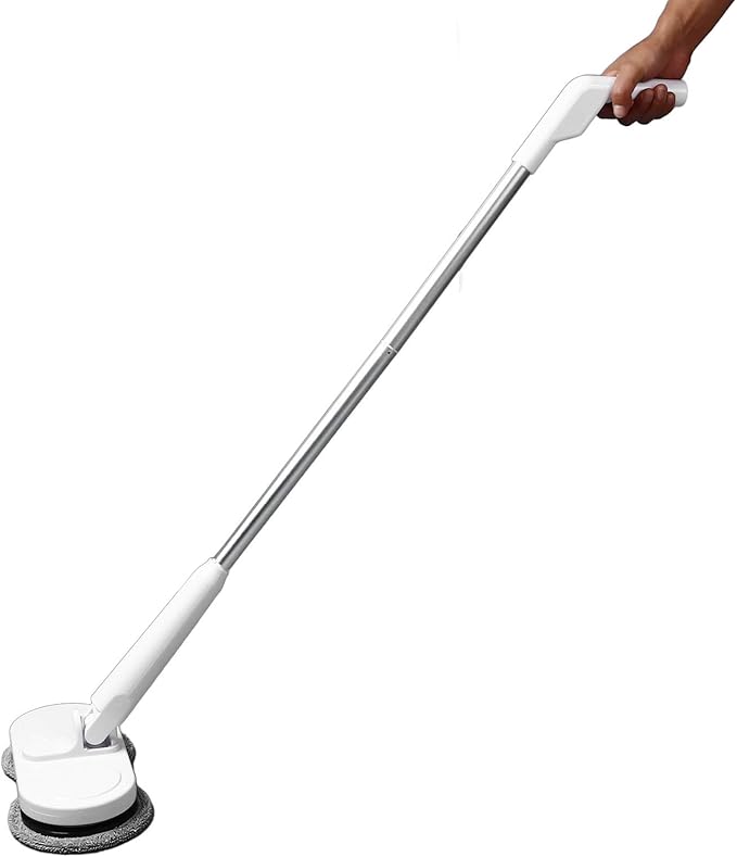 Cordless Electric Mop Efficient Self Propelled Dual Spin Mops for Floors , Adjustable and Rotation Design for The Elderly, Lithium Battery