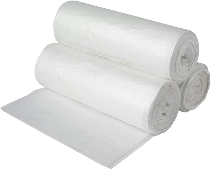 Aluf Plastics 4 Gallon 6 Micron (eq) Clear Garbage Bags - 17" x 18" - Pack of 2000 - For Home, Office, Bathroom, Healthcare, & Municipal