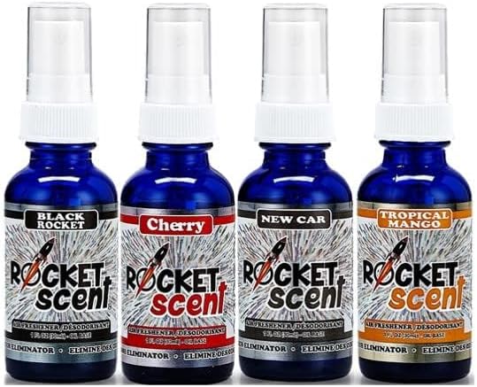 Rocket Scent - Oil Air Fresheners + Odor & Smoke Eliminator + Home, Car, Office, Bathroom Deodorizer (Sharp Scents)