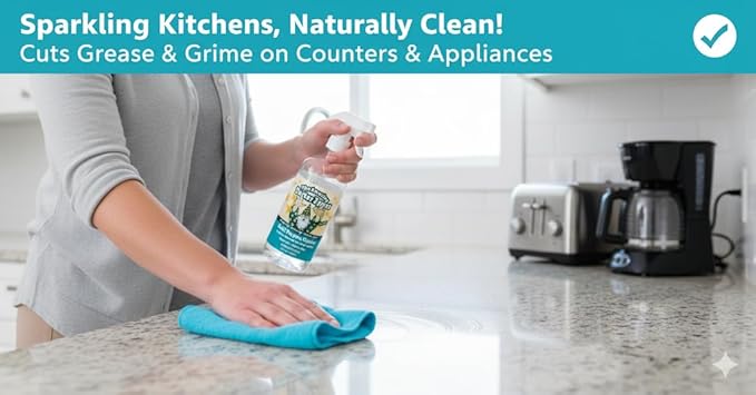 Multi-Purpose Cleaner – All Purpose Enzyme Based Cleaner & Natural Disinfectant Spray – Non-Toxic, Chemical-Free, Scent Free, Child & Pet Safe House Cleaner For People With Chemical Sensitivities