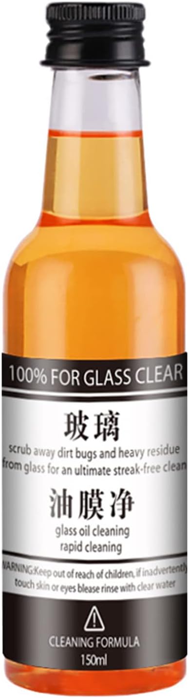 Car Glass Oil Film Cleaner 5-Ounce,Windshield Cleaner Window Cleaner, Glass Cleaner for Auto and Home No Damage