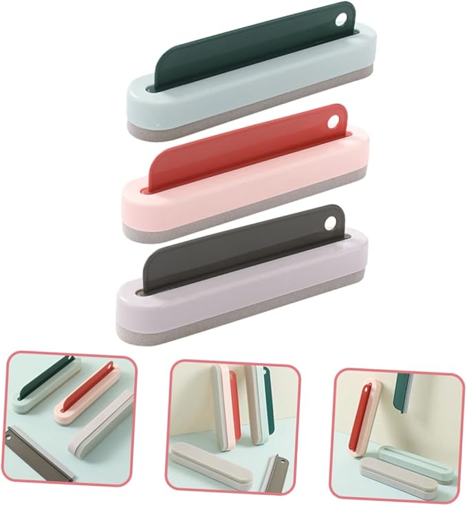 6 Pcs Shower Door Cleaner Shower Doors Window Brush Window Cleaning Scraper Cleaning Wiper for Home Car Window Cleaner Brush for Window Cleaning Glass Cleaning Tools
