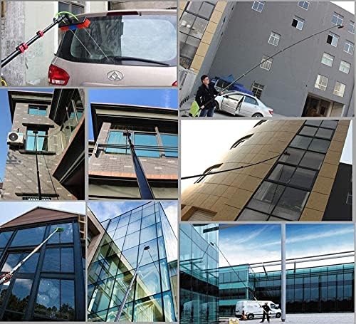 Glass Cleaning Brush,Window Cleaning Pole Water Fed Telescopic Brush Extendable Cleaner Conservatory Roof,Cleaning Photovoltaic and Solar Panels Water Fed Pole Kit,7.2M