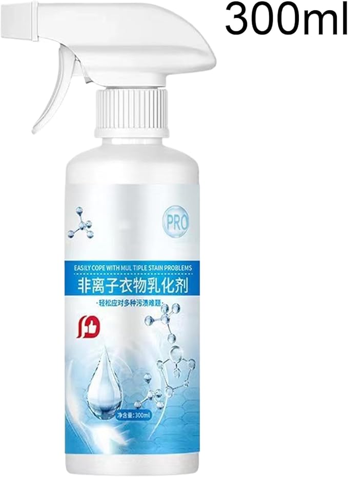 2PCS Clothing Emulsifier, Non Ionic 300ml, Stain Remover for Clothes, Grease Cleaner Emulsifier, Clothes Oil Laundry Cleaning Remover, Strong Decontamination for Grease/Oil/Food Stains