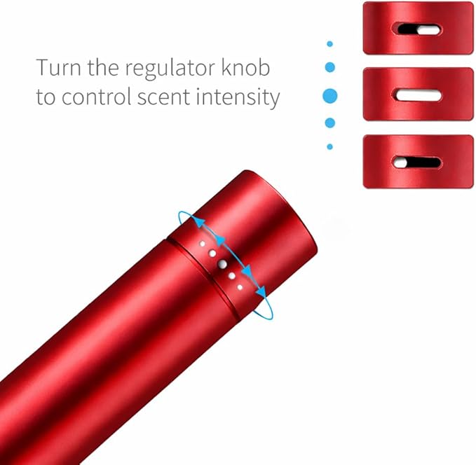iPick Image for Jeep Rubicon Wrangler Car Vent Air Freshener Clip - Official Licensed Red Aluminum with Adjustable Window + 10 Refill Sticks