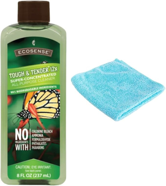 Melaleuca Tough & Tender 12X All-Purpose Cleaner – 8 fl. oz. | Plant-Derived, Biodegradable, Streak-Free Cleaning with Free Microfiber Towel