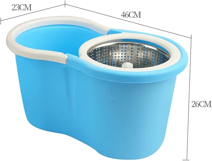Spin Mop and Bucket Set 360 Spin Mop and Bucket Set with 2 Microfiber Mop Pads,Mop and Bucket System with Wringer for Floor Cleaning Microfiber Spin Mop (Color : D)