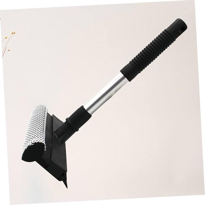 FRCOLOR Double Sided Glass Brush Cleaner Window Wiper Tool for Home Kitchen Slip Grip Durable Design for Easy Cleaning of Windows Mirrors and Showers Black