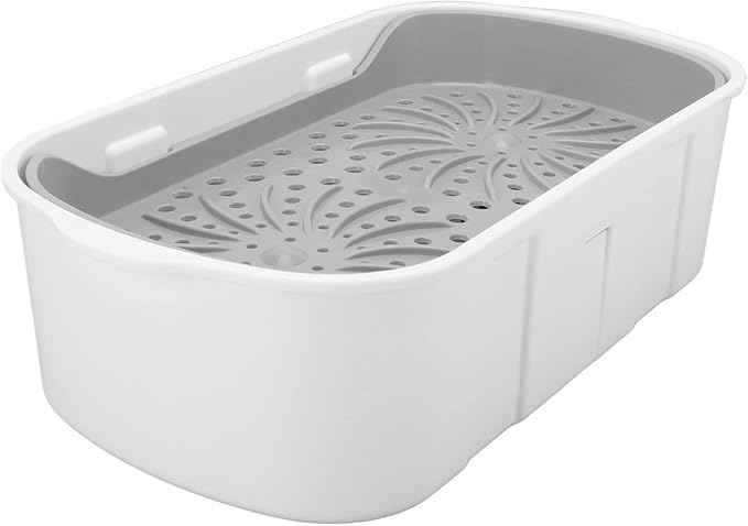 Electric Mop Drain Bucket, Abs Large Capacity Spin Mop Bucket Spin Mop Scrubber with Drainage Layer for Household S5 S7