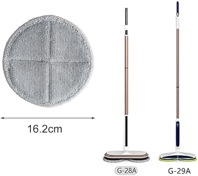 4 Pack Reusable Mop Heads for GOBOT For G29 Spin Mop Microfiber Cleaning Pads for Tough Stains and Polishing