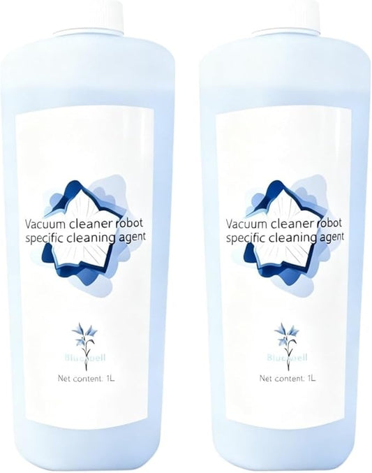 2pcs Robot Mop Cleaner Solution, 1L Compatible with ECOVACS Deebot T20, T10, X1 Omni/Turbo, N9+, for Hardwood & Tile Floor Cleaning, Streak-Free Formula