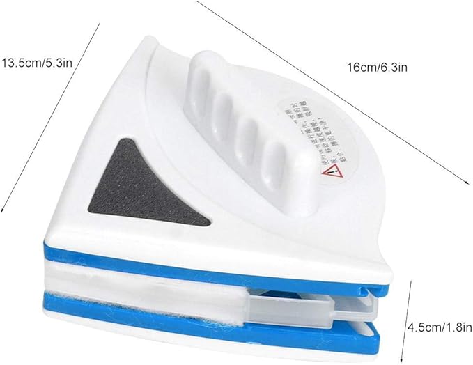 Portable Double Sided Magnetic Window Cleaner Glass Wiper Tools Glass Cleaner Cleaning Brush for High Rise 15x24mm Double Layer Glass(Red)(Blue)