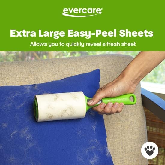 Evercare Pack of 5 Pet Extreme Stick Giant Refillable Lint Roller, 60 Sheets