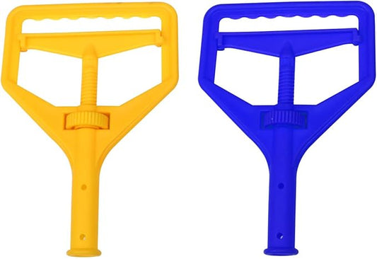 minkissy 2pcs Mop Handle Mop Head Stick Industrial Bucket with Wringer Stick Replacement Cleaner Flat Commercial 25 Teeth