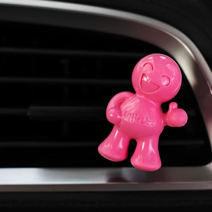 Little Joe 96404-6PK Fruit Scent Car Air Freshener Vent Clip, Fights Odors for up to 45 Days, Long-Lasting Freshness, Cute Car Odor Eliminator, Pack of 6
