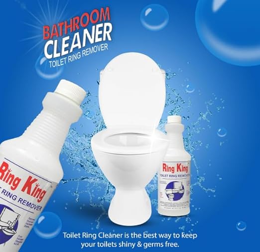 Ring King Toilet Ring Remover, 32 oz, with flip-top applicator – Heavy-duty for rust, hard water, and mineral stains in toilets. Restores severely stained bowls with powerful cleaning capabilities.