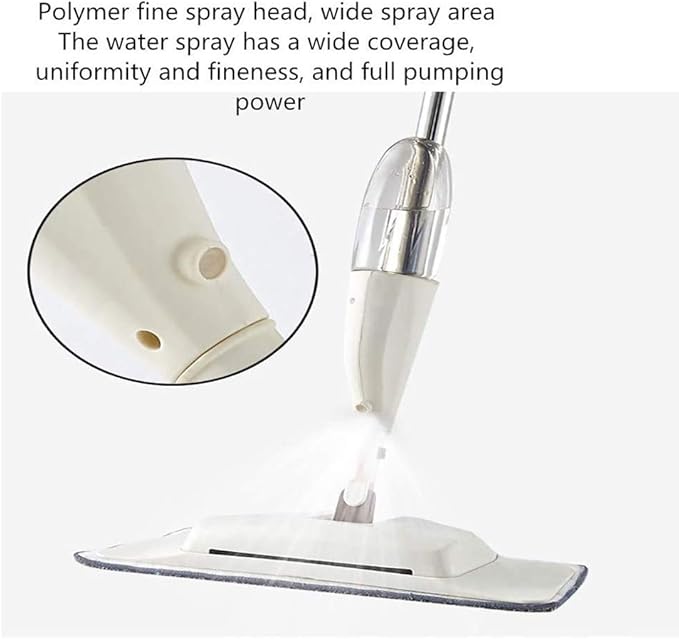 Microfiber Spray Mop, 360 Degree Swiveling , Home Floor Cleaning Sweeper with Refillable Bottle, 2 Free Reusable Machine Washable Pads