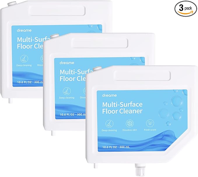 DREAME Floor Cleaning Solution, Multi-Surface Floor Cleaning Solution Compatible with L10s Ultra Robot Vacuum, Multi-Surface Floor Cleaner for Mopping Floors (10.14 Fl Oz) (3pcs)