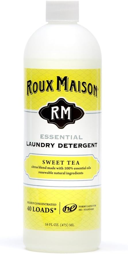 All Natural HE Liquid Laundry Detergent & Stain Remover, 16oz, Essential, Sweet Tea