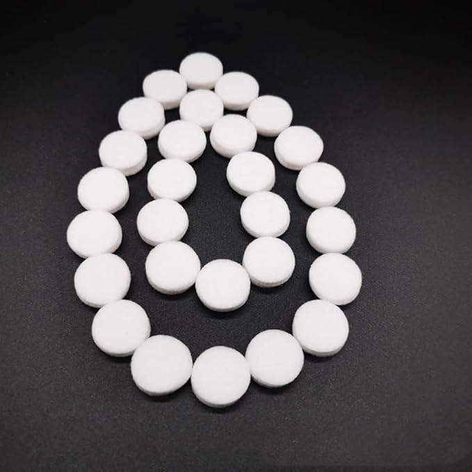 Car Air Vent Clip Replacement Pads, Car Diffuser Vent Clips Diffuser Bracelet Necklace Pendant Locket, Unscented Refill Tablets for Car Air Freshener Clips (50Pcs White)