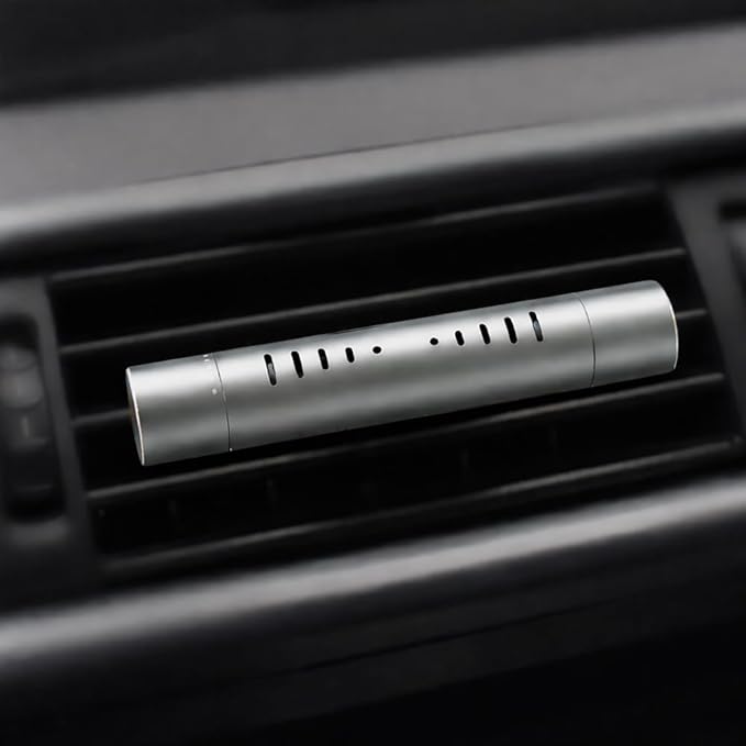 iPick Image for Dodge Scat-Pack Full Color Car Vent Air Freshener Clip - Official Licensed Silver Aluminum with Adjustable Window + 10 Refill Sticks