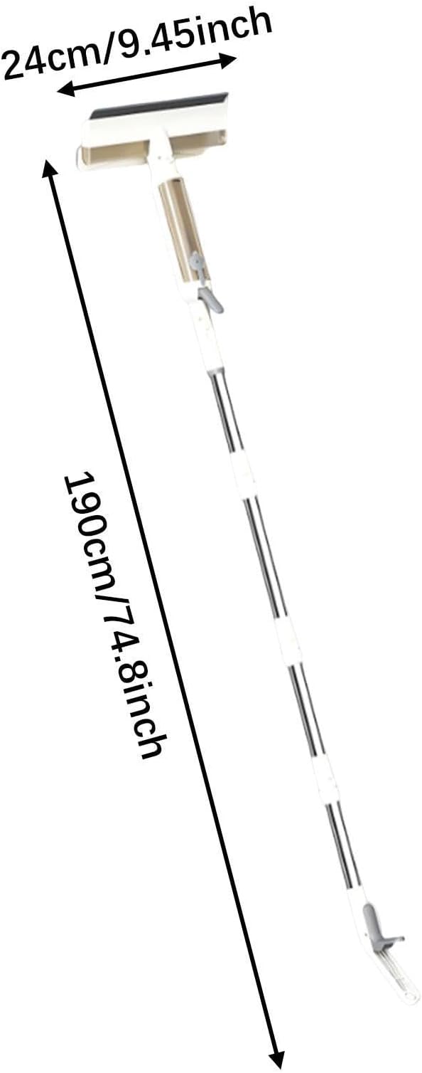 Double Side Mist Retractable Window Cleaner Glass Clean Scrapers Modern Window Spray Cleaning Brush for Shower Home Wall Door, 5 Cotton Tips