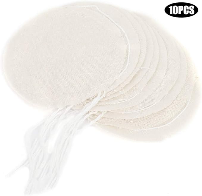 ZJchao Siphon Cloth Coffee Filter 10pcs Food Grade Nylon Round Fabric Filter for Coffee Dripper High Density Knitting Reusable Washable Brewing Accessories