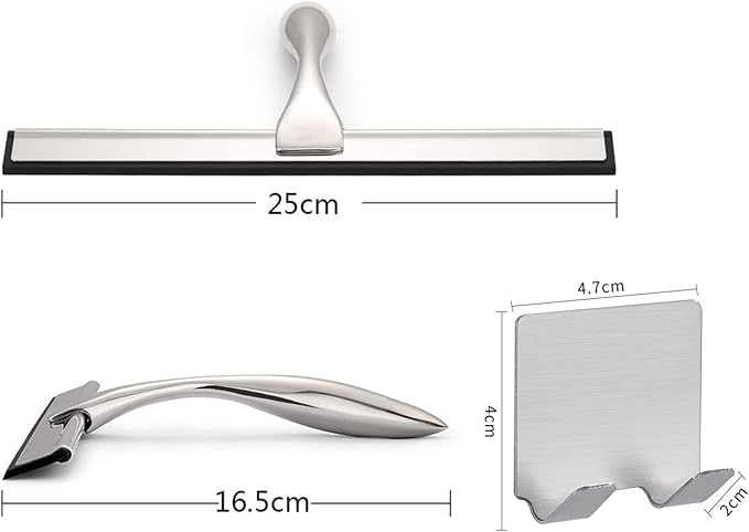 Stainless Steel Glass Wiper Glass Wiper Glass Wiper Tool Bathroom Toilet Wiper (A)