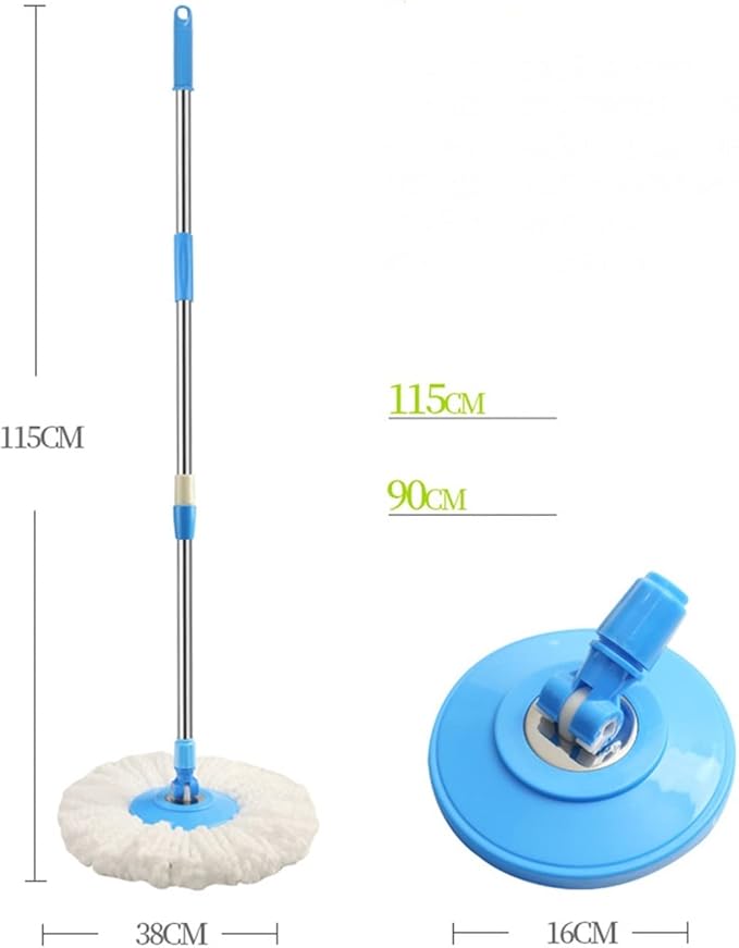 Spin Mop and Bucket Set 360 Spin Mop and Bucket Set with 2 Microfiber Mop Pads,Mop and Bucket System with Wringer for Floor Cleaning Microfiber Spin Mop (Color : D)