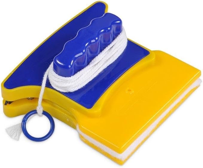 Yctze DoubleSided Magnetic Glass Cleaner Wiper with 2 Additional Cotton for Easy Window Cleansing