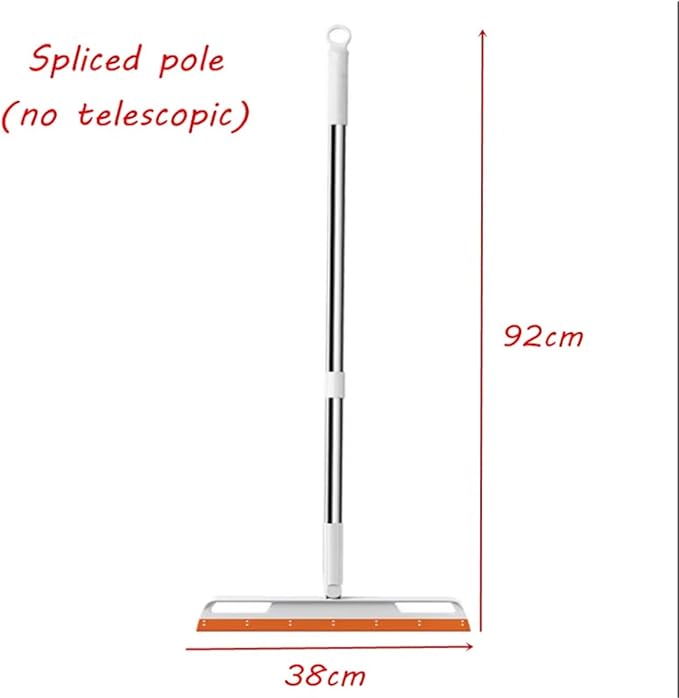 2025 Telescopic Window Cleaning Wiper Magic Brush Silicone Strip Floor Broom Household Tool Triangle Spin Mop Water Drying Wiper(A Set)