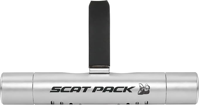 iPick Image for Dodge Scat-Pack Full Color Car Vent Air Freshener Clip - Official Licensed Silver Aluminum with Adjustable Window + 10 Refill Sticks