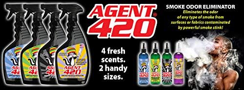 Agent 420 Odor Eliminator Trigger Spray, Ocean Mist, 22 oz — Tea Tree Oil Breaks Down Smoke at the Molecular Level