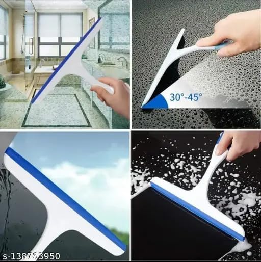 ( 2 Sink Wipper Free ) Indian Home and Kitchen Stainless Spin Mop Stick for Floor Cleaning Without Bucket Telescopic Handle, Microfiber Head, Blue and White