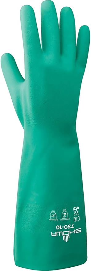 SHOWA 730 Chemical Resistant Gloves, Bisque Grip, CE Cat III & Food Safe