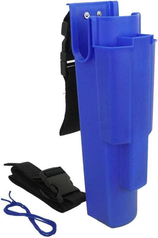 XERO Window Cleaning Holster and Belt- Detachable Side Bucket on a Belt Squeegee and Tool Holder for Home & Professional Cleaners-Fits up to Two 12-Inch Squeegees and One 18-inch squeegees- Blue