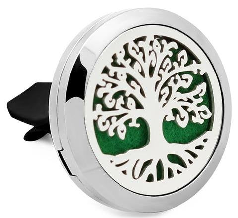 (JUMBO Tree of Life) 38mm (1-1/2 in. dia.) Stainless Steel. 1 Essential Oil and 7 Pads.