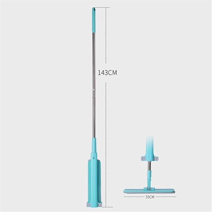 Spray Mop with 2 Interchangeable Heads Microfibre Floor Mop with Rewashable Pads Swivel Head and One Touch Bottle Release