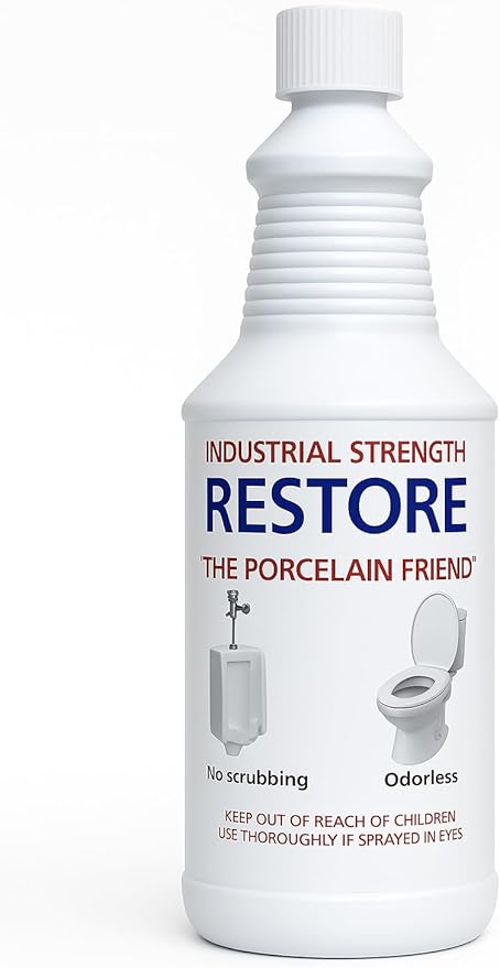 Industrial Strength Porcelain Cleaner - RESTORE - Porcelain Cleaner For Home And Industrial Uses - 1 Quart