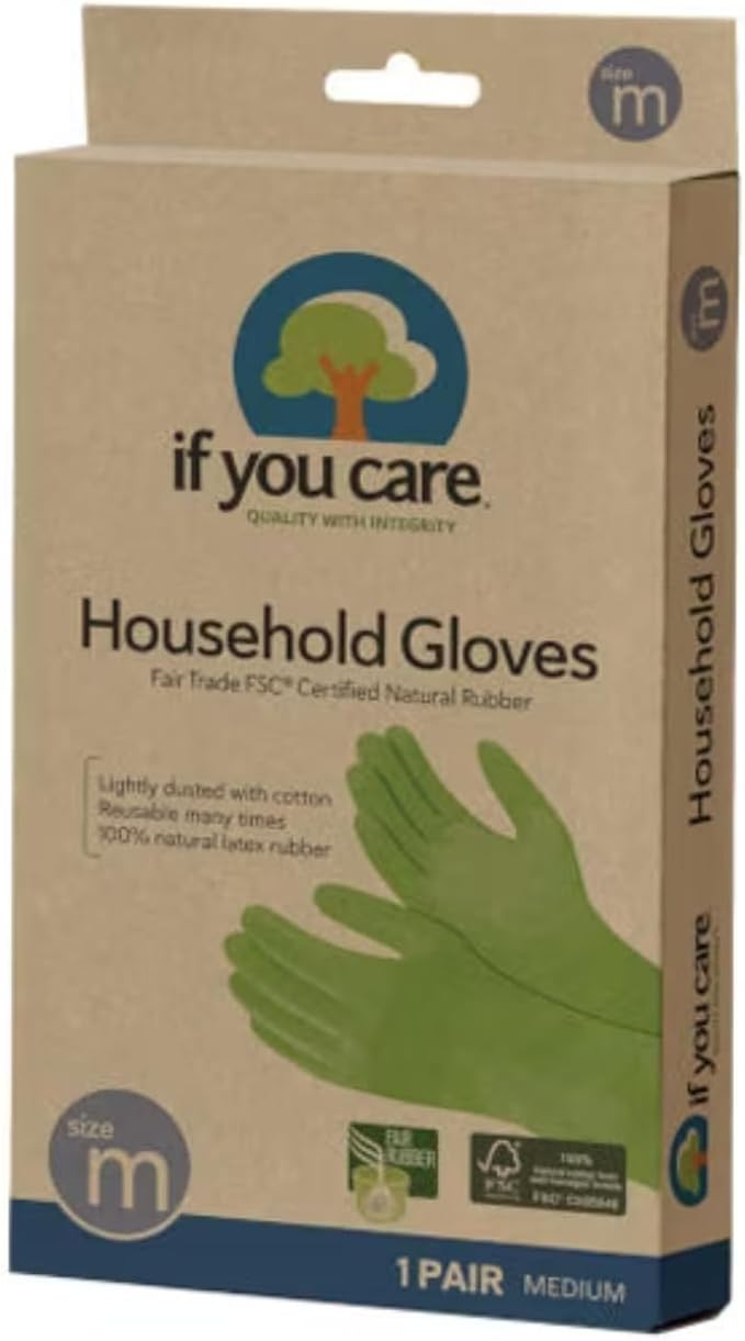 If You Care Household Latex Gloves - FSC Certified - Medium, 1 ct