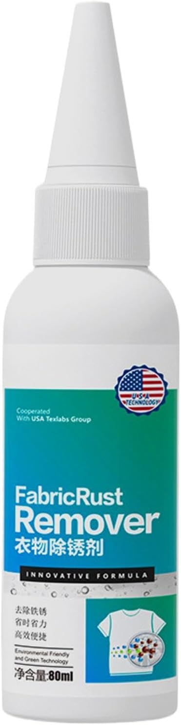 Fabric Rust Remover,Fabric Rust Stain Remover For Clothes,Fast Laundry Cleaner Solution, Clothing Carpets Cleaning Agent For Oil, Sweat