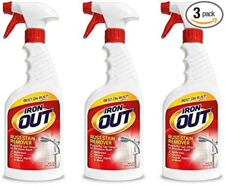 Iron Out Rust Stain Remover Spray Gel, 16 Fl. Oz. Bottle 3-Pack