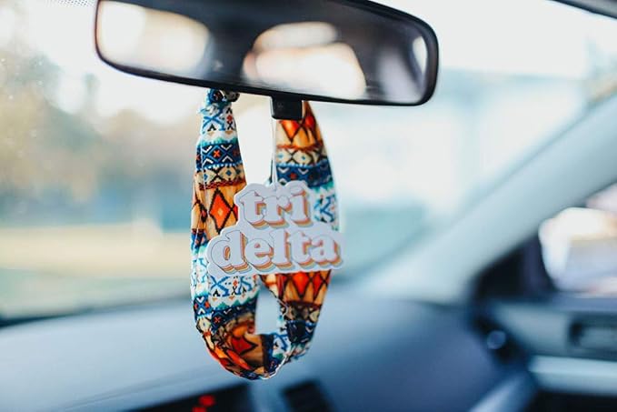 Sorority Shop Delta Delta Delta Retro Air Freshener - Tri Delta Bubblegum Scented Air Freshener – Sorority Retro Design Air Freshener for Car or Dorm– Sorority Gift, Charm Paraphernalia
