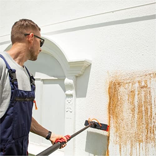 Glass Cleaning Brush Home Water Fed Telescopic Pole Kit Solar Panel Brush Rotating for Photovoltaic Panel，3.6-10.8M Window Cleaning Equipment, Telescopic Window Cleaning Water Fed Poles, Ext