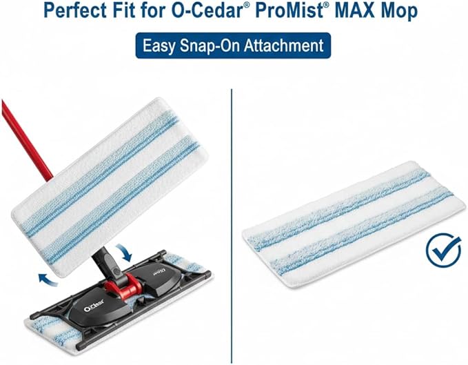 Mop Head Replacement Compatible with H2prO Spin Mop System, Machine Washable Refill for Household Floor Cleaning, 1 Pack